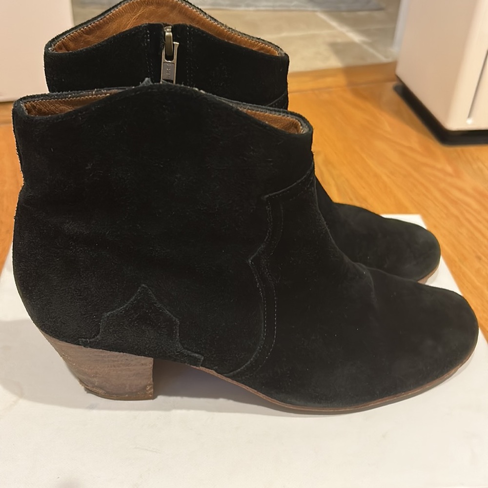 Isabel Marant black suede Dicker boots size 40